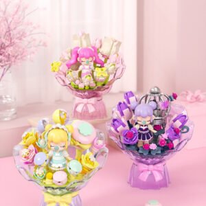 Nanci Flower Bouquet Building Block Set – DIY Decorative Model (HK121–HK123)