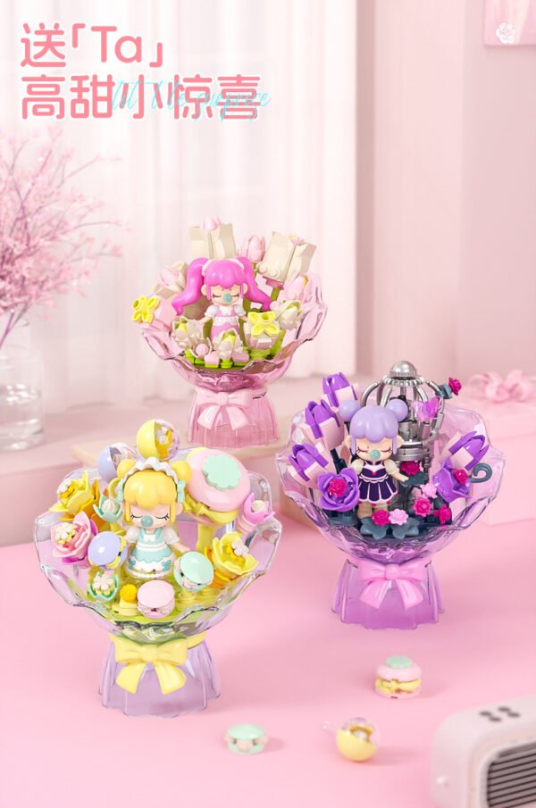 Nanci Flower Bouquet Building Block Set – DIY Decorative Model (HK121–HK123)