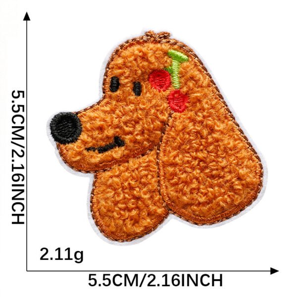 Cherry Spaniel chenille embroidered iron-on patch