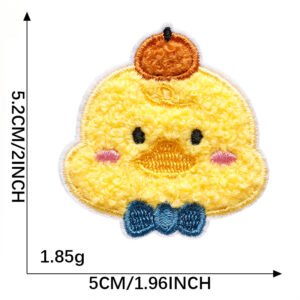 Dapper Chick chenille embroidered iron-on patch