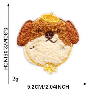 Golden Beret Pup chenille embroidered iron-on patch